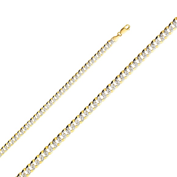 NEW 14k  yellow gold diamond cut link chain - Picture 7 of 7